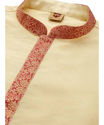 red silk Jacket Kurta Churidar Set 3