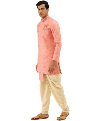 red Art Silk Semi Indo-Western and Patiala Set 3