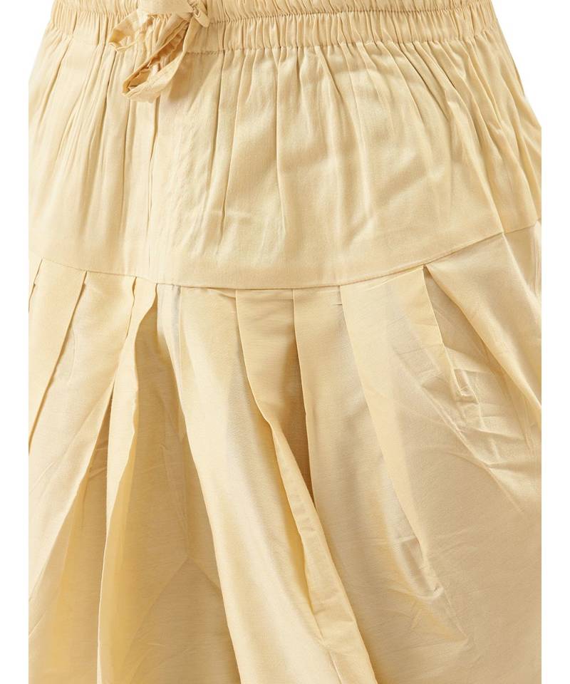 red Art Silk Semi Indo-Western and Patiala Set