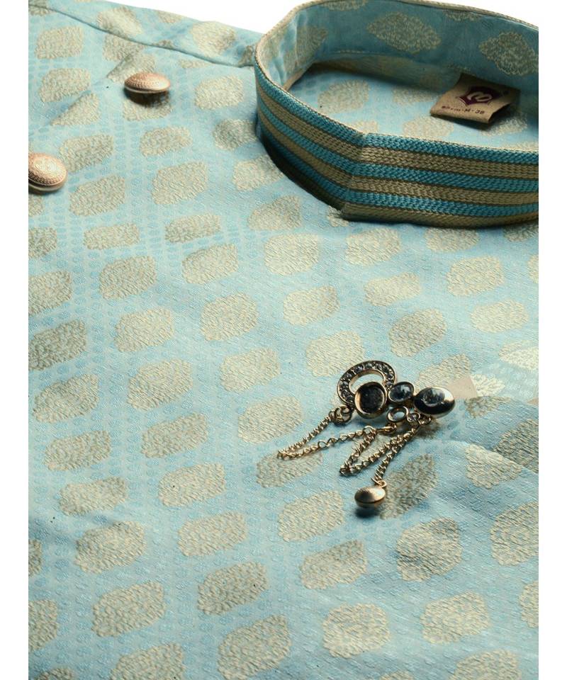 Blue silk Semi Indo-Western and Patiala Set