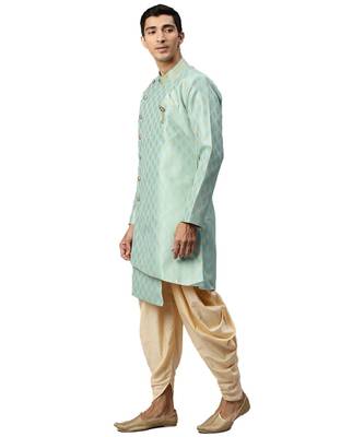 Blue silk Semi Indo-Western and Patiala Set 3