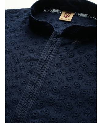 Blue cotton Kurta Churidar Set 2