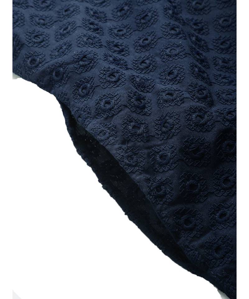 Blue cotton Kurta Churidar Set