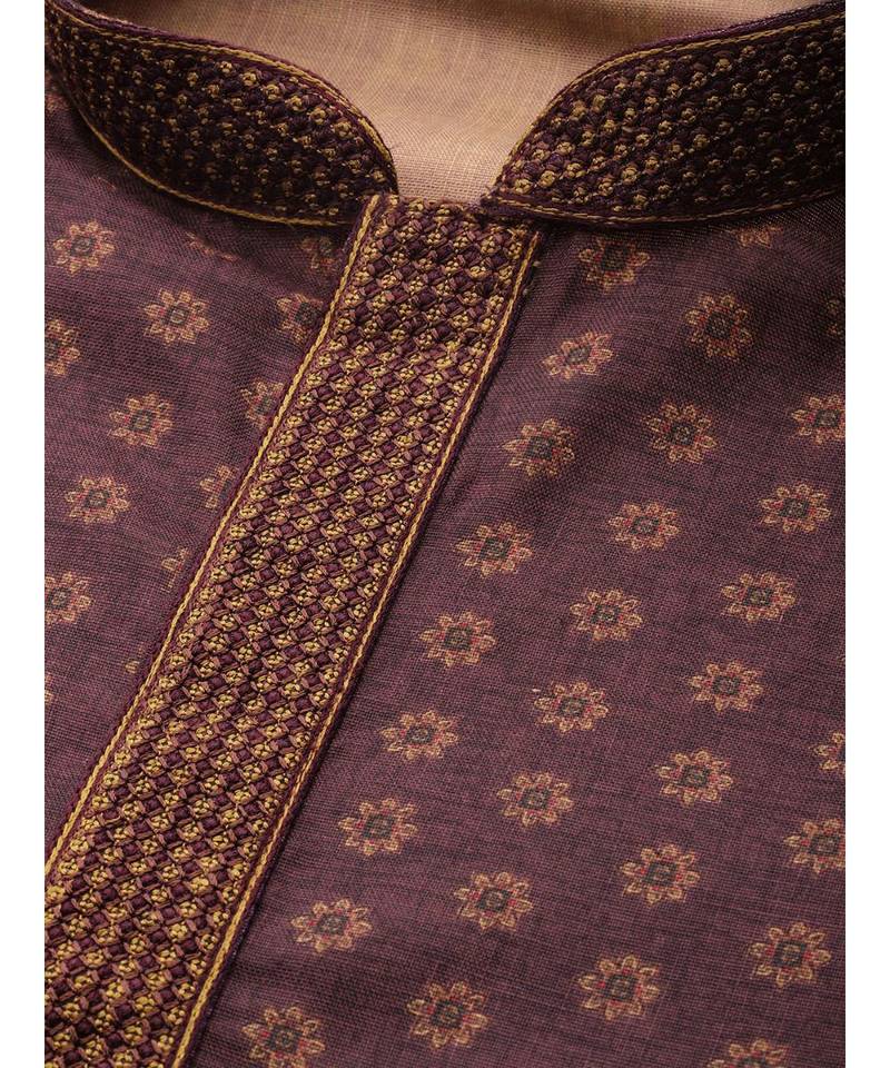 red Viscose Kurta Churidar Set