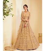 Golden Pearl Embroidered Wedding Lehnga Choli