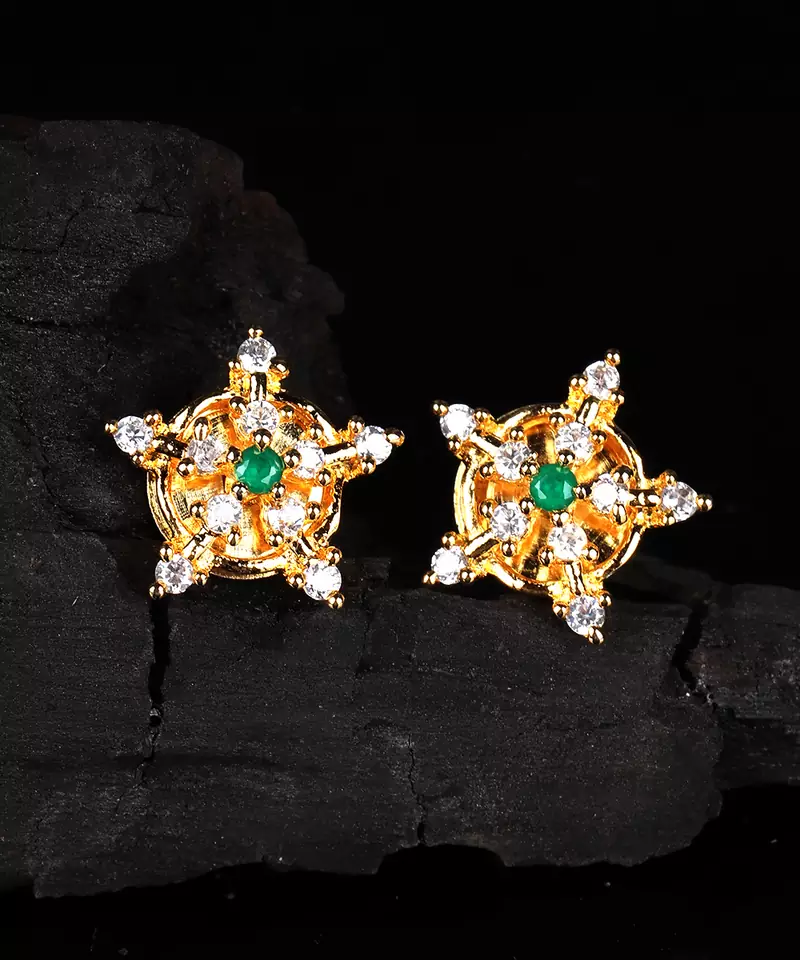 Green earrings