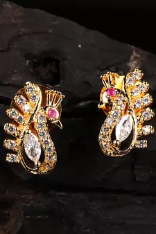 White earrings