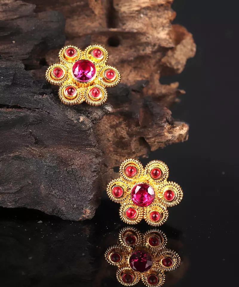 Red earrings