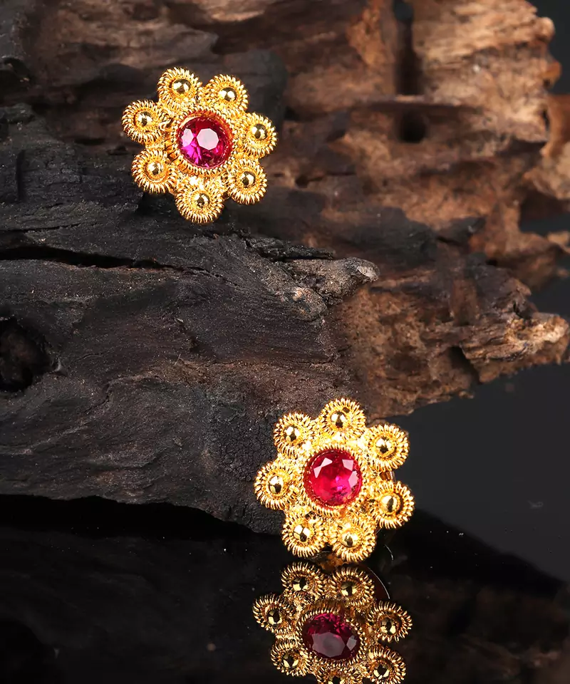 Red earrings