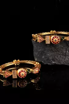 Gold bangles-and-bracelets