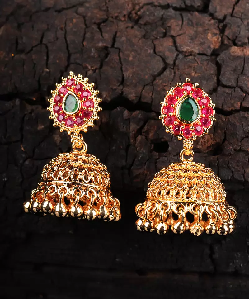 Multicolor jhumkas