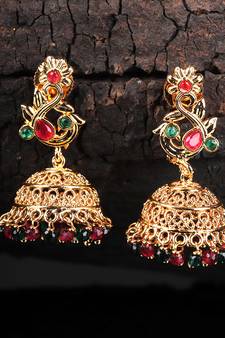 Multicolor jhumkas