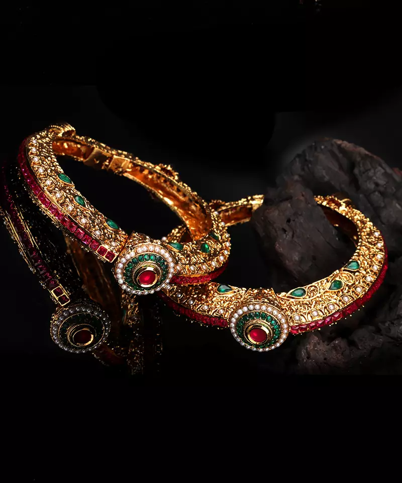Gold bangles-and-bracelets