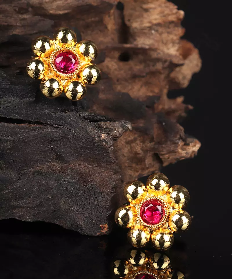 Red earrings