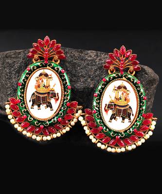 Red earrings 1