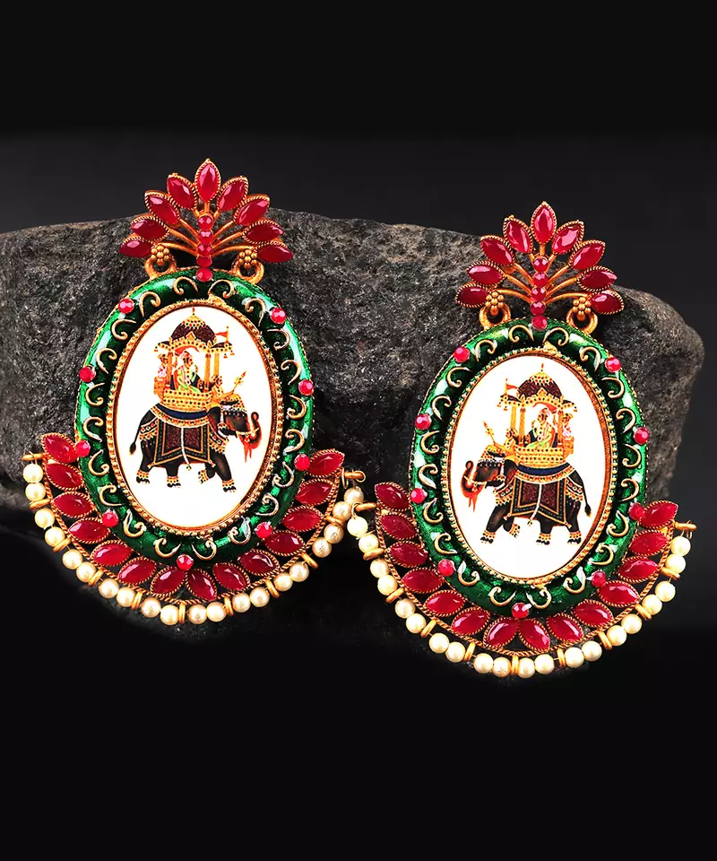 Red earrings