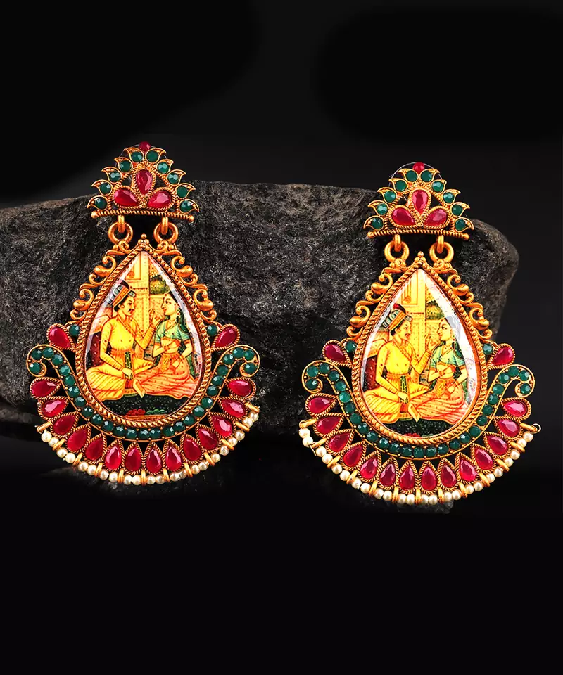 Red earrings