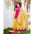 embroidered chanderi yellow  lehenga