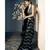 embroidered silk black  lehenga