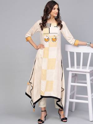 Off white printed rayon kurtis 5