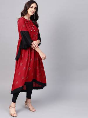 Black printed cotton kurtis 2