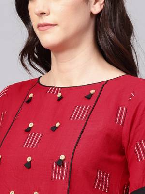 Black printed cotton kurtis 4