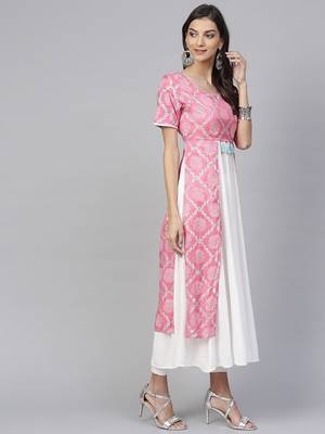 White printed viscose kurtis 4
