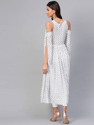 white printed rayon kurtis 3