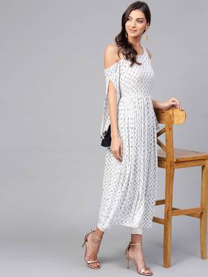 white printed rayon kurtis 5