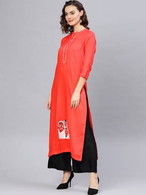 Multicolor printed rayon kurtis 2