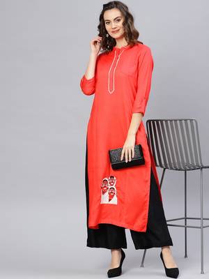 Multicolor printed rayon kurtis 5