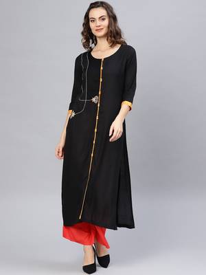 Multicolor printed rayon kurtis 1
