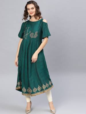 Multicolor printed rayon kurtis 1
