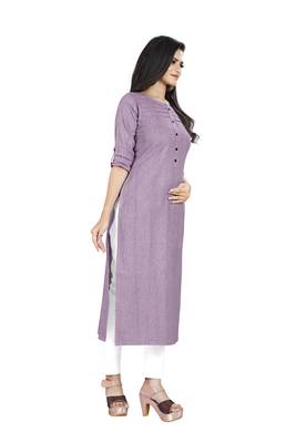 Purple plain cotton ethnic-kurtis 4