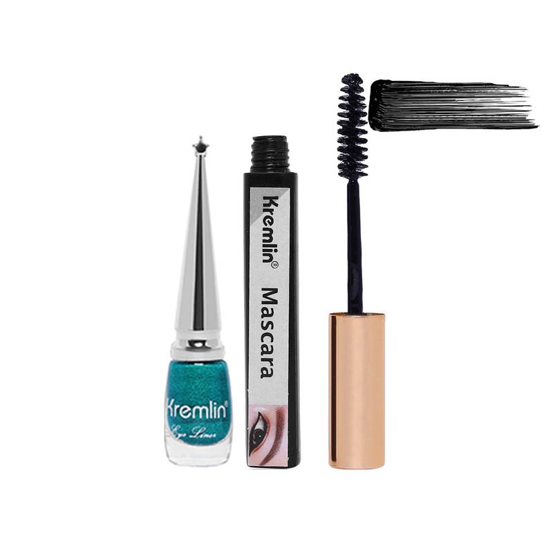 Kremlin Baris Green Eyeliner & SQR Black Mascara Combo S.S.COSMETICS
