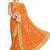 Trendmalls Orange embroidered net saree with blouse 