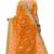 Trendmalls Orange embroidered net   Traditional Wedding Party Wear Bridal Saree With Blouse  