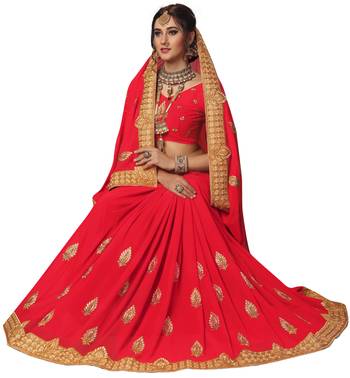 Pink embroidered georgette saree with blouse 4