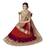 Trendmalls Red embroidered satinSaree With Blouse