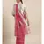 KALASATI FUCHSIA PINK & SILVER-TONED PURE LINEN CHECKED BHAGALPURI SAREE