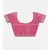 KALASATI FUCHSIA PINK & SILVER-TONED PURE LINEN CHECKED BHAGALPURI SAREE