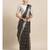 KALASATI BLACK PURE LINEN CHECKED BHAGALPURI SAREE