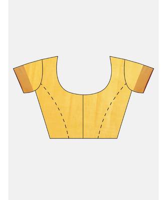 Kalasati Mustard Pure Linen Solid Bhagalpuri Saree 5