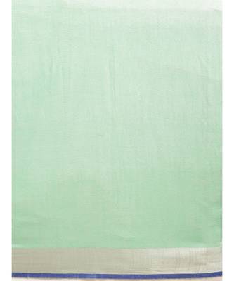 Kalasati Green Linen Blend Solid Bhagalpuri Saree 3