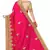 Pink embroidered silk saree with blouse
