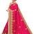 Pink embroidered silk saree with blouse