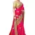 Pink embroidered silk saree with blouse