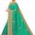 Trendmalls Turquoise embroidered silk   Traditional Wedding Party Wear Bridal Saree With Blouse  