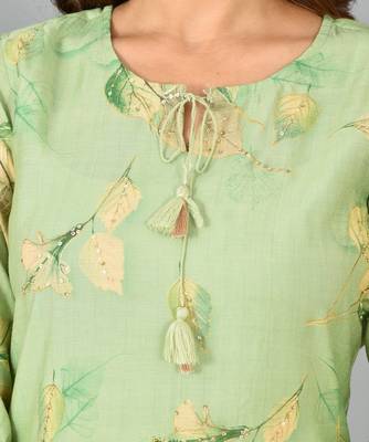 KAAJH Green Printed Modal  Suit Set 4