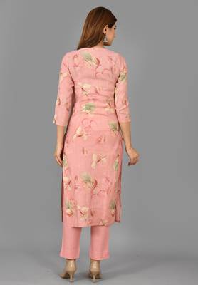 KAAJH Pink Printed Modal  Suit Set 2
